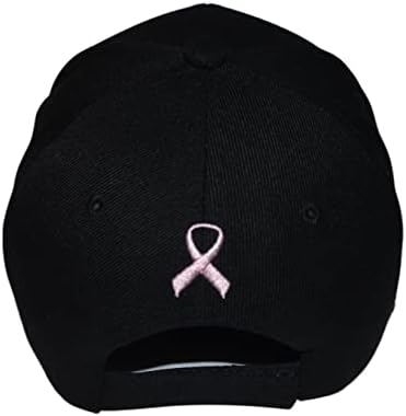 Pălării de baseball pentru cancerul de sân popfizzy pentru femei și fete, brodate roz panglică pentru cancer de sân Cadouri