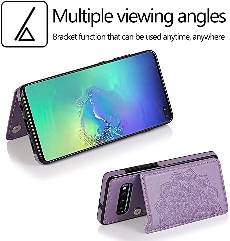 Design NKECXKJ pentru Husă portofel Samsung Galaxy S10 Plus / S10+, Husă pentru telefon din piele PU cu suport pentru card
