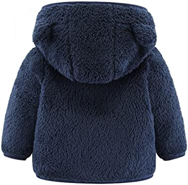 Nou-născut Copil Fete Băieți jacheta urs urechi Hooded îmbrăcăminte exterioară fermoar cald Toddler Băieți iarna Paltoane 2t