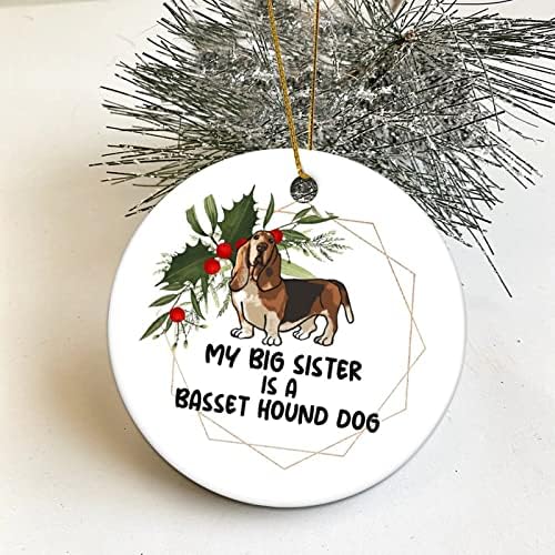 Pandantiv Memorial ornamente de Crăciun Basset Hound câine de companie bine ați venit la casa câinelui suvenir de Crăciun decorațiuni