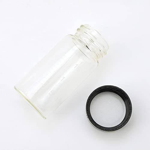 Kesell 28pcs 20ml flacoane de sticlă clare mici, cu scară Negru Screwcap lichid de prelevare de probe sticle de sticlă pentru