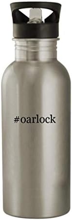 Cadouri Knick Knack Oarlock - Sticlă de apă din oțel inoxidabil 20oz, sticlă de apă exterioară, argint
