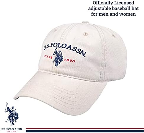 Concept One U.S Polo Assn. Logo -ul cu ponei brodate din 1890 pălărie de baseball reglabilă din bumbac cu vârf curbat