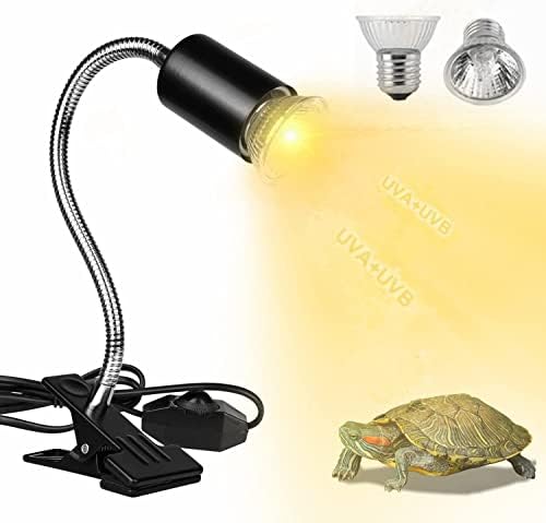 Lampa de căldură cu țestoasă de reptile 25w 50w uva uvb lămpi de broască țestoasă lampă de încălzire șopârlă cu 360 ° Clip