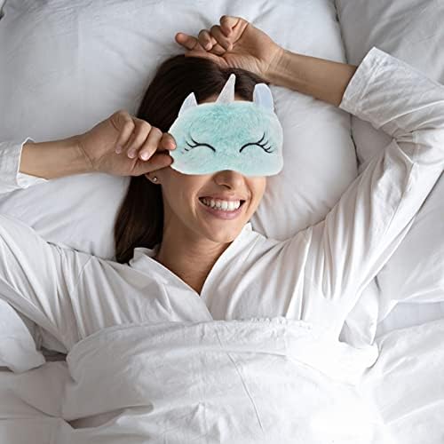 Kesyoo masquerade mască masca de somn masca cu ochiul blind cartoon de pluș animal dormind orb confortabil nocturn de noapte