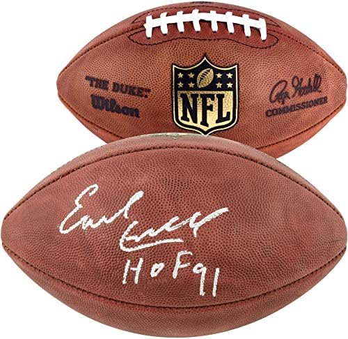 Earl Campbell Houston Oilers a autografat fotbalul Duke cu inscripția „HOF 91” - fotbal autografat