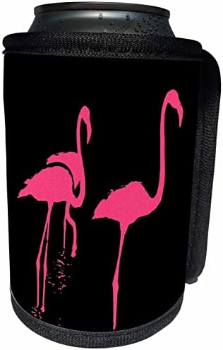 3Drose Minimalist Three Flamingos Siluetă roz roz. - Poate o înveliș cu sticlă mai rece