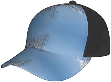 Peisaj de iarnă în Alpii Bavarezi șapcă de Baseball imprimată, șapcă tată reglabilă, potrivită pentru alergare pe orice vreme