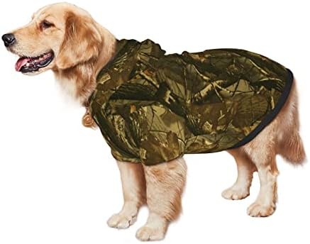 Glugă mare de câini de câini de vânătoare în aer liber-natur-imprimeu haine pentru animale de companie Pulover cu pălărie cu