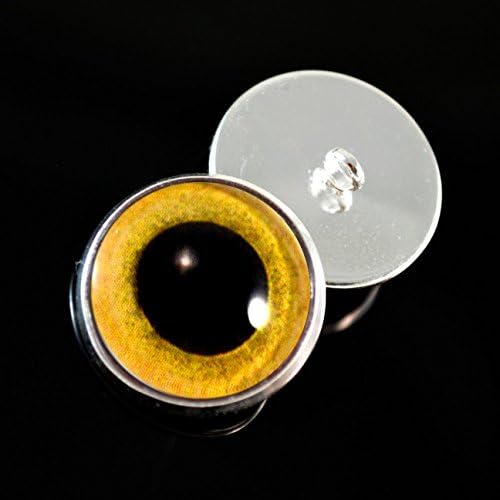 Coase pe ochi 16mm Galben Owl sticlă ochi Cabochons pentru fantezie arta Papusa umplute animale moale sculpturi sau bijuterii
