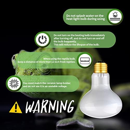 FIVEAGE 100W Basking Spot Light Lampa de zi UVA Reptile Heat bec moale alb -lămpi de soare alb pentru reptile și amfibiene