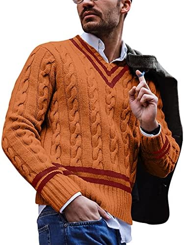 Pulover moale pentru bărbați Primăvara și toamna pulover cu mânecă lungă pulover de afaceri cu dungi pulover cald