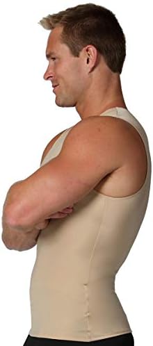Insta Slim Mens Compressie fără mâneci Echipaj Mușchi Mușchi- Slimming Body Shaper Subtejant