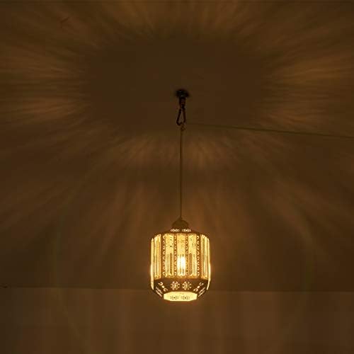 Lămpi suspendate Ylong-ZS lampă Swag albă de cristal lampă cu pandantiv Rustic Plug in 16,4 FT Cordon agățat pandantiv lumină
