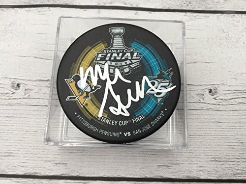 Mike Sullivan a semnat în Stanley Duel Pittsburgh Penguins Hockey Puck a-autografe NHL pucks