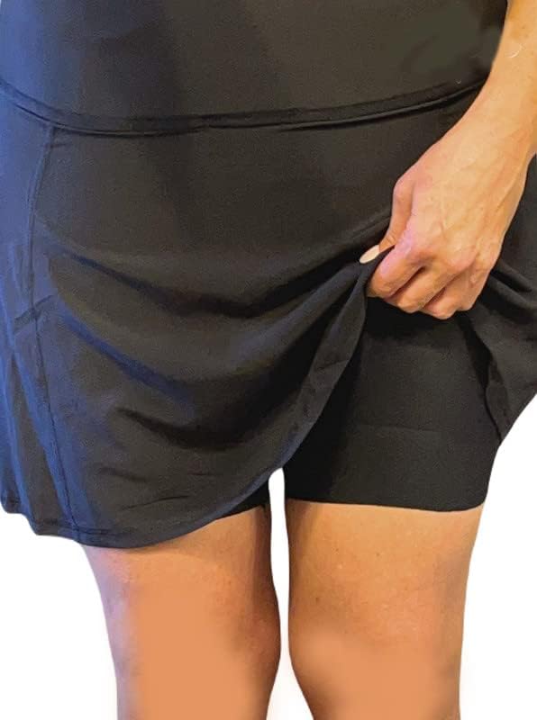 Fuste de skorts atletice cu element subțire pentru femei cu buzunare - patentare pentru picioare și pradă - fuste de tenis