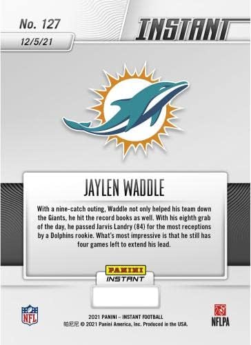 Jaylen Waddle Miami Dolphins Fanatics exclusiv Paralel Panini Instant NFL Săptămâna 13 Waddle Breaks ROOKIE FRANCIA RECORD