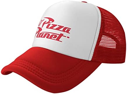 Cuchiaio Pizza Hat Trucker Hat Șapcă De Baseball Tata Hat Mesh Cap Cadou De Ziua De Naștere Dimensiune Reglabilă Roșu