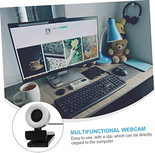 Mobestech Camera microfon Streaming live definiție suplimentară P pentru zgomot computer Webcam lumina inel de iluminat Driver-Free