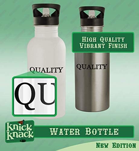 Cadouri Knick Knack Gaudies - Sticlă de apă din oțel inoxidabil 20oz, sticlă de apă exterioară, argint