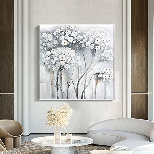 Shoujiqq picturat manual de artă texturată pictură - fundal de arbori de flori abstracte de flori de flori moderne de dimensiuni