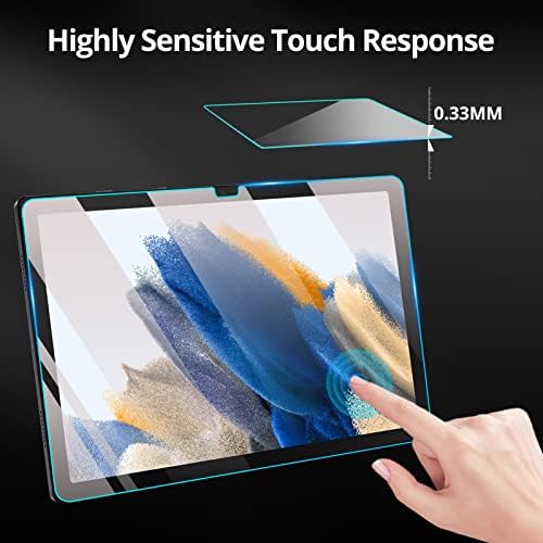 Protector cu ecran de sticlă temperat cu 2 pachete pentru Samsung Galaxy Tab A8, 9H Hardness Sensitive HD Clear No Bubble Screen