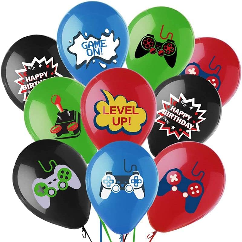 Joc Balloane de petrecere, joc video pe latex balon pentru băieți adolescenți jucători video decorațiuni de petrecere de naștere