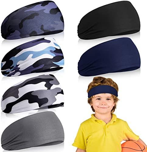 6 buc Copii Băieți Headbands pentru Băieți atletic Sweatbands Băieți Headbands pentru copii Fotbal Headband tineret copii Sweat