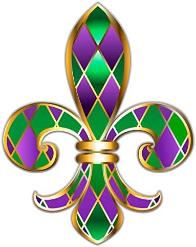 Fleur De Lis New Orleans Mardi Gras-vinil autocolant impermeabil Decal