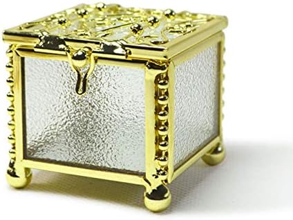 Cutii de bijuterii QTT bijuterii din sticlă auriu Craft Craft în stil european Carcasă de depozitare a bijuteriilor pentru