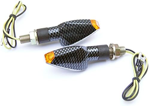 MotorToGo Carbon LED motocicletă semnalizatoare semnalizatoare laterale indicatoare semnalizatoare compatibile pentru 1998