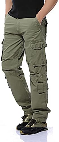 Pantaloni de marfă din Ozmmyan pentru bărbați salopete casual în aer liber, cu talie medie, cu talie medie, pantaloni lungi