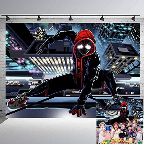 Miles Morales Spiderman fundal pentru băieți petreceri de ziua de naștere Supplieri Spider-Man în poster de poster de tip spider-verset