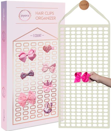 Joyora hair bow Holder, organizator, elegant Babies and Girls Hair Bows Hanger organizează instantaneu 125 de accesorii porturi