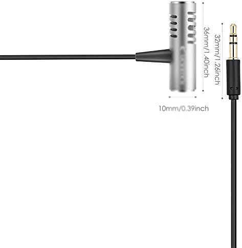 Gfdfd profesionale Clip-on rever mic omnidirecțional dublu condensator microfon argint Yanmai