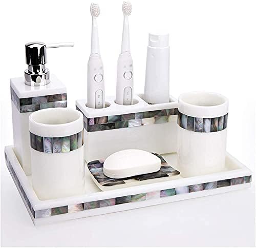 Seturi de accesorii pentru baie lxdzxy, accesorii naturale de coajă neagră pentru baie set conținut gura cupa cu săpun de săpun