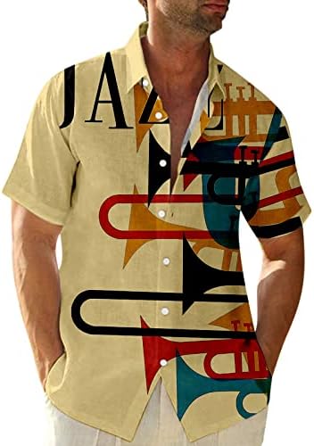 Xxzy jazz tricou pentru muzică masculin vara casual imprimeu plus simes tricou cu mânecă scurtă rotirea muzicală cămăși grafice