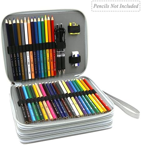 YouShares 120 sloturi Carcasă pentru creion - PUI PEIL LAI MANĂ MULTI SUNT PENT PENER cu mai multe straturi cu curea de mâner
