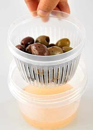 HOME - x recipient de depozitare din plastic transparent cu filtru și capac detașabil, recipient mic de depozitare a alimentelor,