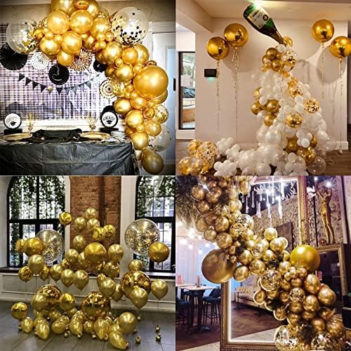 Set baloane de aur 60 buc și pompă electrică cu balon