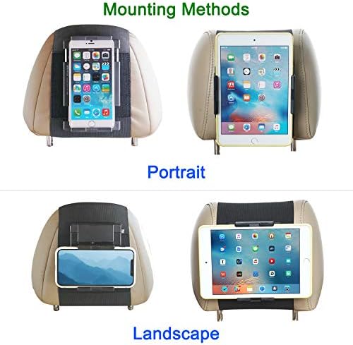 Suport pentru montare pentru tetiera auto Wanpool pentru tablete și telefoane cu ecrane 5-10.5inch -Compatibil cu iPhone iPad