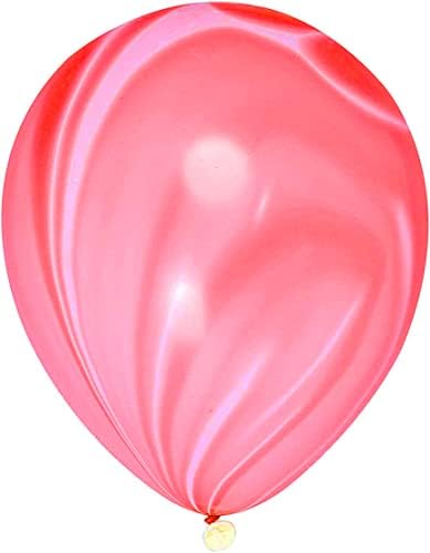 Pachet de 18 baloane de marmură roșie pentru decorarea nunții pentru petrecere, 12 inch