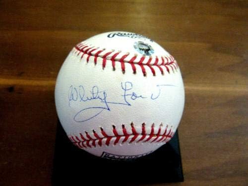 Whitey Ford New York Yankees 61 WSC Semnat Auto Hof Logo ML Baseball Steiner MLB - Baseballs autografate