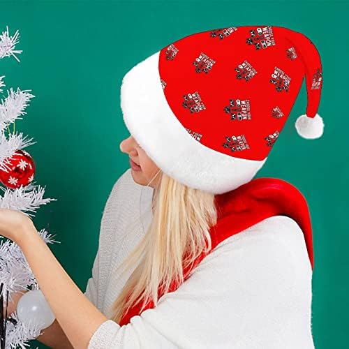 Alege-ți arma Gamer jocuri amuzant Crăciun pălărie Moș Crăciun pălării scurt PLUS cu mansete albe pentru Xmas Holiday Party