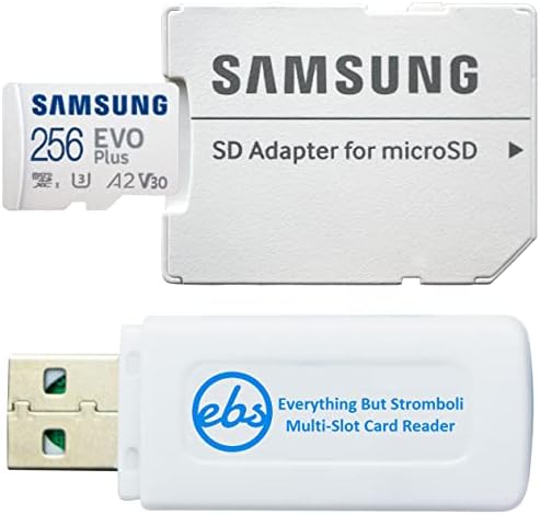 Samsung Evo Plus 256GB Micro SDXC card de memorie clasa 10 funcționează cu telefoane mobile Android Galaxy A10e, A10S, A30s,