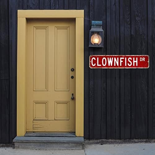 Godblessign Clownfish Vintage Metal Semn de clovn iubitor de cadou Semn de cadou Animal Proprietar pentru animale de companie
