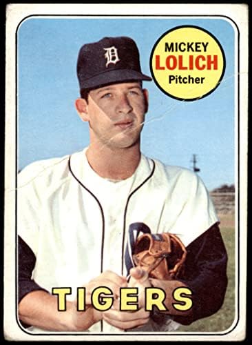 1969 Topps 270 Mickey Lolich Detroit Tigers Fair Tigers
