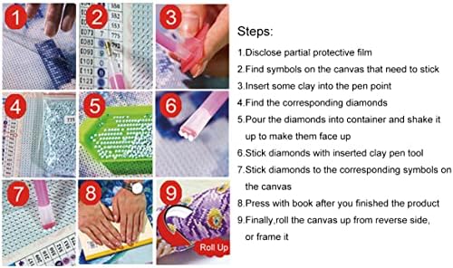Sochaka Elfsay 5d Mandala Kits Diamond Picting pentru adulți copii DIY Diamond Art Art Home Decor 12 × 12 inch