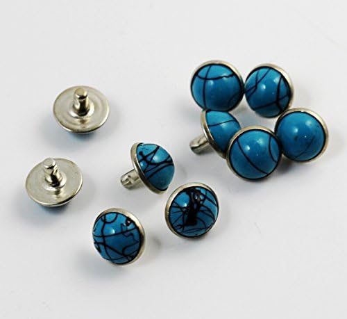 Chengyida 50- Pack Decorative Rivet - Turquoise sintetică （Dia. 12mm)