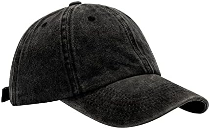 Bărbați Femei Clasic Profil Scăzut Simplu Spălate Distressed Twill Baseball Cap Vintage Reglabil Retro Tata Pălărie